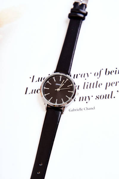 Montre Analogique Femme Sans Nickel Ernest Noir