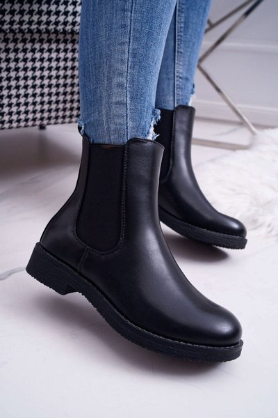 Cizme pentru femei Lace-Up Black 8BT35-1489