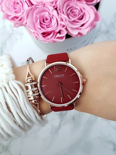 Montre Femme Ernest Claire Enveloppe Or Rouge