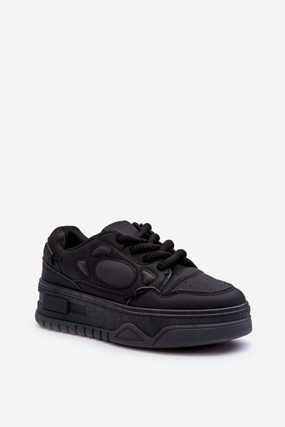 Women's Platform Sneakers Black Finos