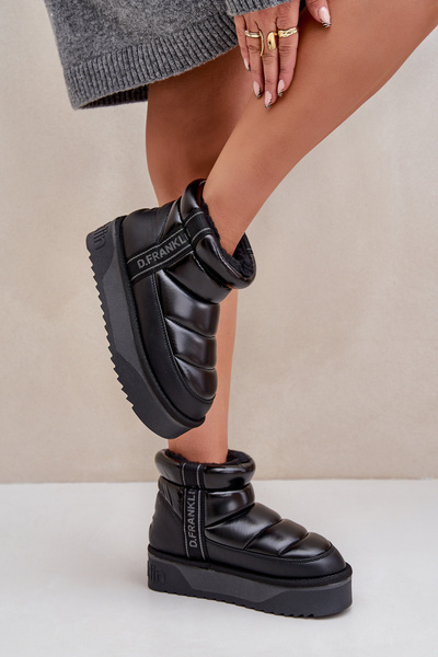Bottes à Neige Basses Sur Semelle Épaisse D.Franklin Noires DFSH371011