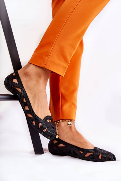 Ballerines En Caoutchouc Femme Noir Indila