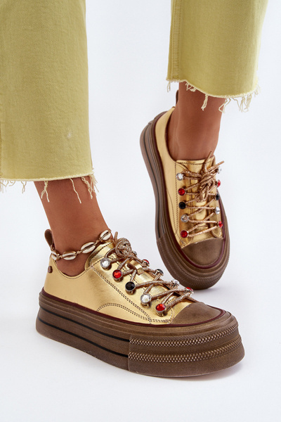 Damen Plateau-Sneaker GOE NN2N4055 Gold