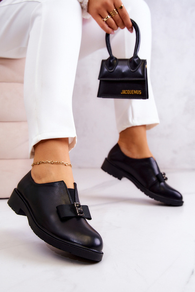 Damen Slide-On Halbschuhe mit Ornament Schwarz Janelle