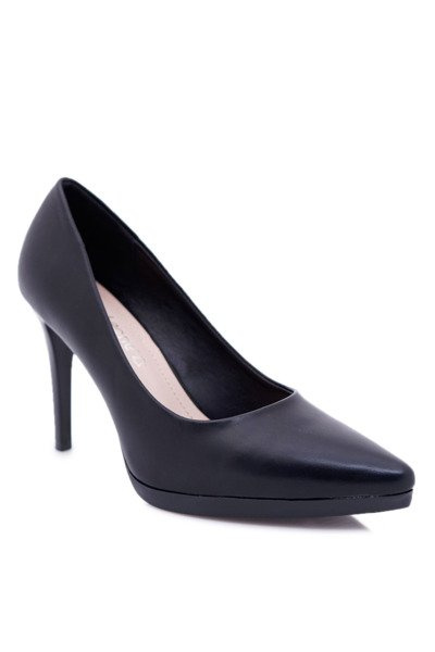 SERGIO LEGIO LEONE STILETTO POMPE BLACK MATTE MISAWU