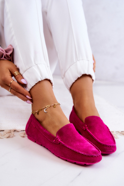 Mocassins Femme En Daim Big Star JJ274656 Fuchsia