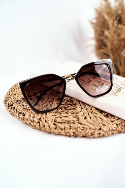 Moteriški akiniai nuo saulės Auksiniai Prius PR-V07 Brown Gradient