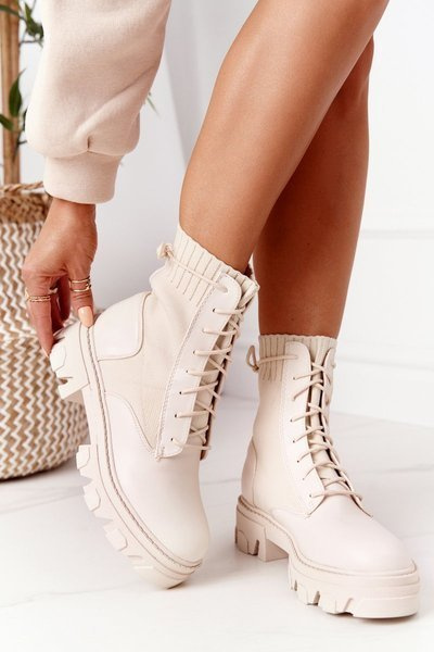 Bottes à plateforme pour femmes Beige My Need