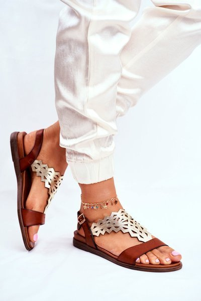 Women’s Sandals Flat Sergio Leone Brown SK035
