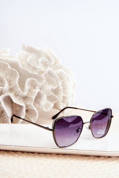 Lunettes de soleil femme avec inserts pailletés UV400 noir