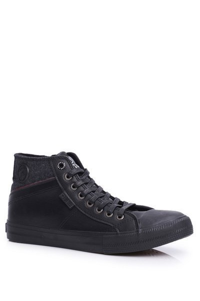 Baskets hautes pour hommes Big Star noires EE174102