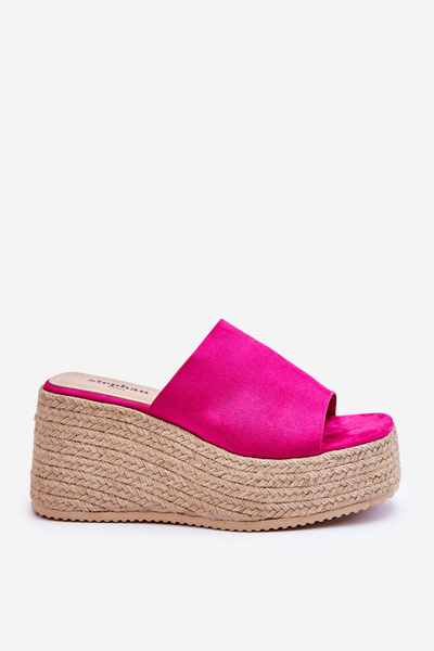 Moteriškos pleištinės ir platforminės šlepetės Fuchsia Ysabel