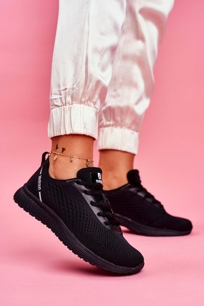 Women's Comfort Foam Sportschuhe Schwarz Faster