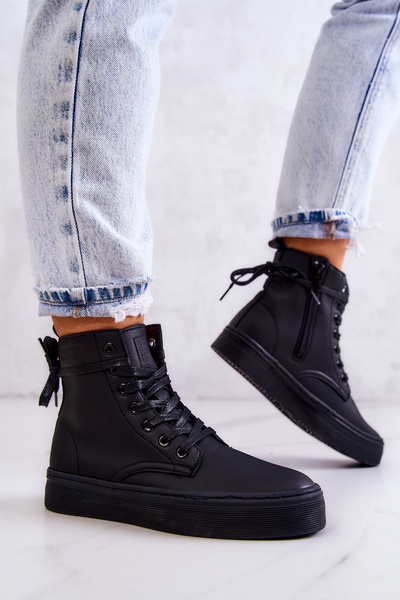 Baskets hautes Femme BIG STAR II274096 Noir