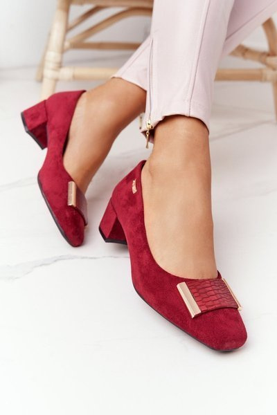 Sergio Leone PB142 Maroon Damen Wildleder hochhackige Pumps