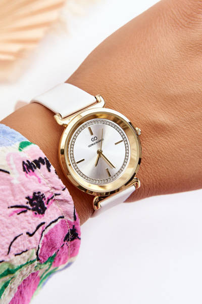 Montre en cuir Giorgio&Dario Classic pour femme blanc