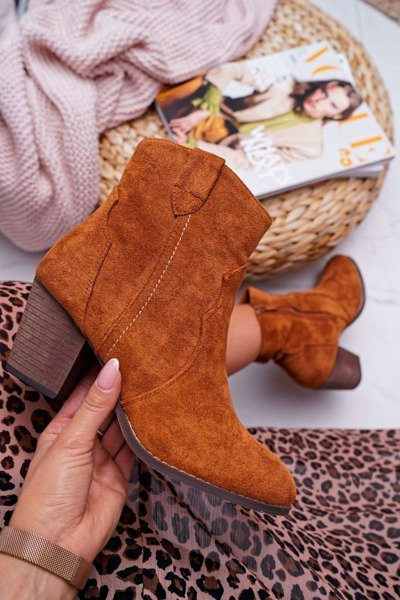 Boots Santiags Talon Aiguille Femme Camel Nutriso