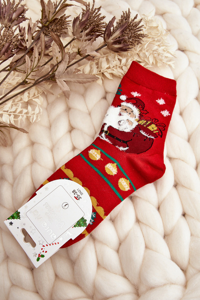 Chaussettes Femme avec Père Noël Rouge