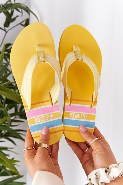 Slider-uri pentru femei Flip-Flops Big Star HH274A055 Galben