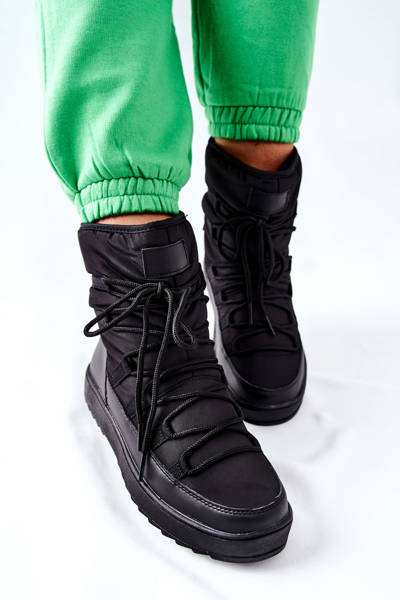 Vollständig gepolsterte Damen-Schneestiefel Schwarz Cironeus