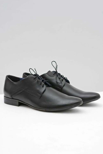 Semi-chaussures en cuir élégantes Bednarek pour hommes noir Edmondo