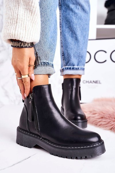 Women's Insulated Boots On A Rubber Sole Black Moon Walk