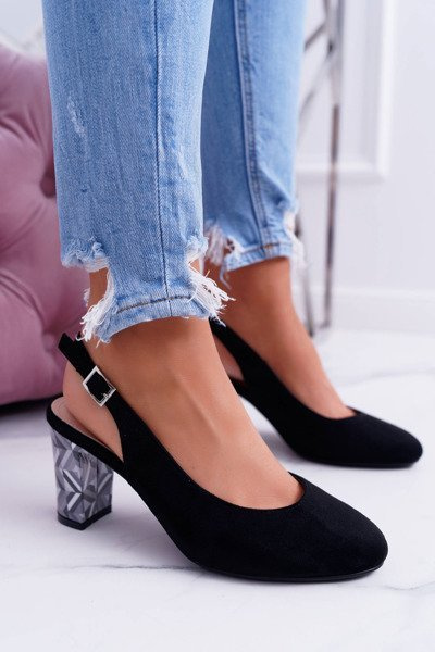 Sergio Leone női Galanter Stiletto pumpák SK788 Black Lati