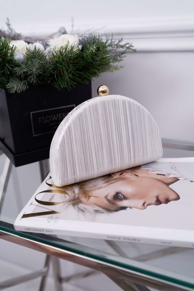 Silberne Abendhandtasche für Frauen