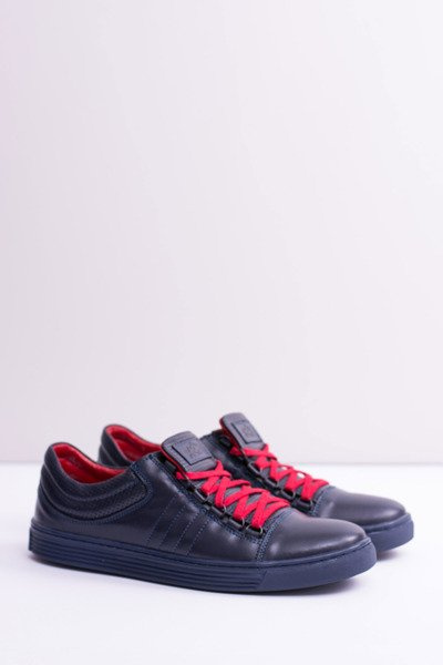 Herren Leder Tennis Blau Elon