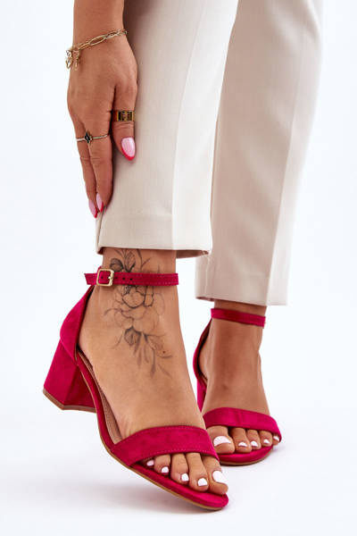 Sandale cu piele joasă fuchsia quincy