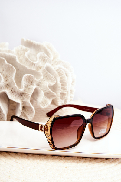 Damen Sonnenbrille mit Schattierung UV400 Schutz Braun
