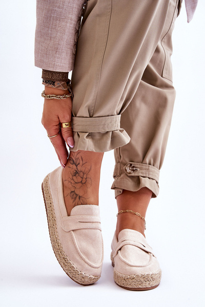 Női velúr Espadrilles Világos bézs Keyla