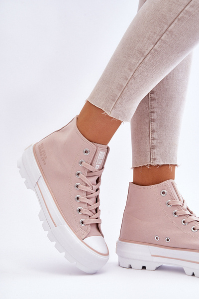 High Fabric Platform tornacipő Big Star LL274157 Nude