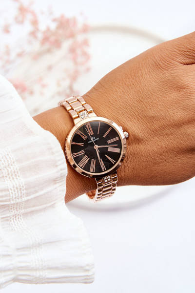 Women's Dark Dial Watch Giorgio&Dario Rose Gold