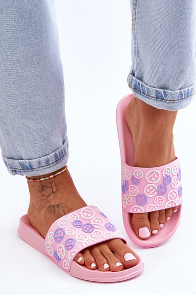 Chaussons Femme Avec Émoticônes Rose Cosette