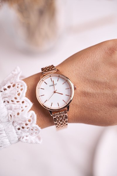Montre Femme Bracelet Ernest Or Rose Classique
