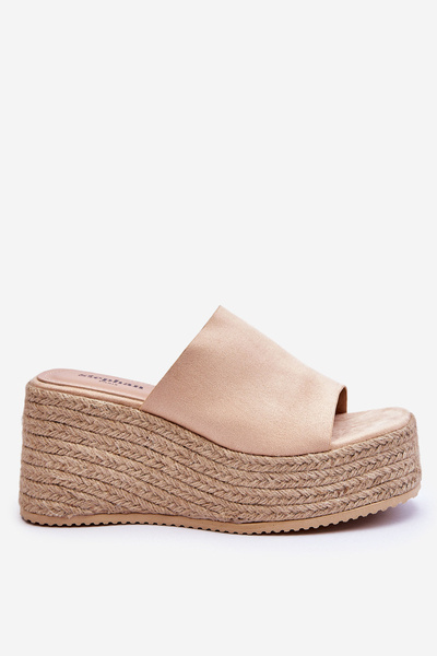 Chaussons Compensés Et Plateformes Femme Beige Ysabel