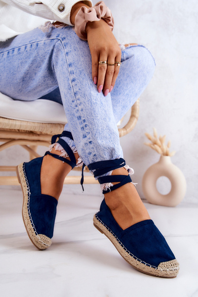 Kötött velúr Espadrilles Navy Ismann