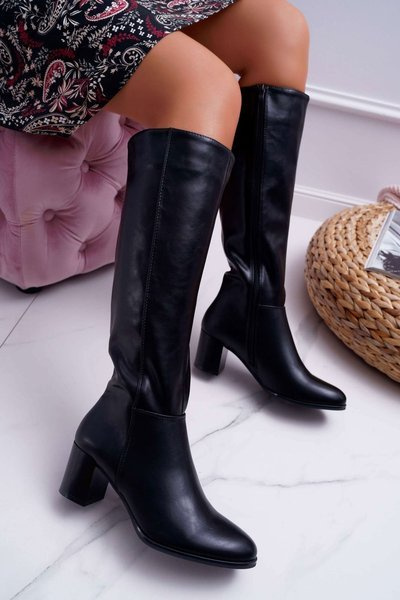 Bottes Sergio Leone pour femmes noires KZ273