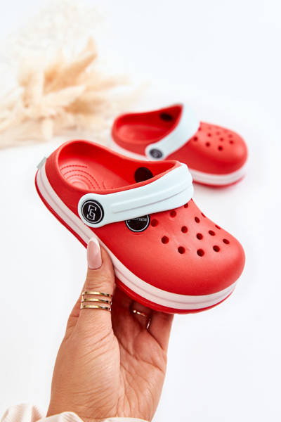 Comfortable Children's Slippers Cracks Red Colly