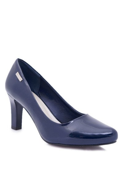 Sergio Leone Marineblau lackierte Damen Pumps Orsola
