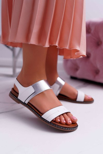 Women's Flat Sandals Sergio Leone SK014 White Agrina