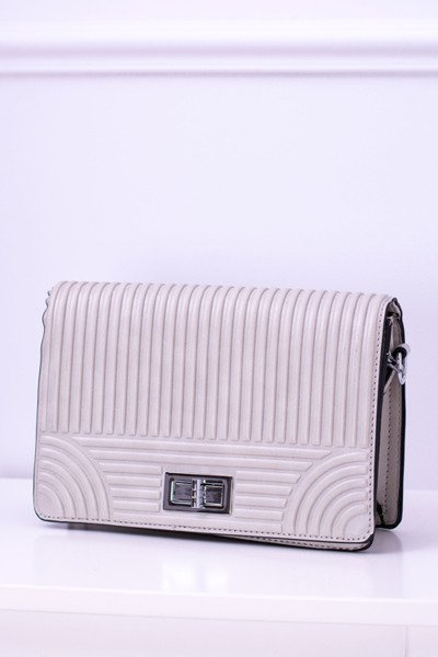 Sac à main rayé classique gris pour femmes