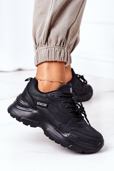 Adidaje pentru încălțăminte sport pentru femei Big Star EE274462 Negru