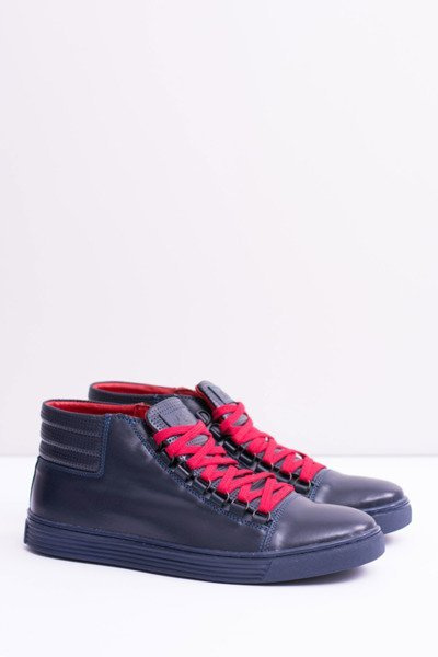 Chaussures de Tennis en Cuir pour Homme Bleu Marine Torres