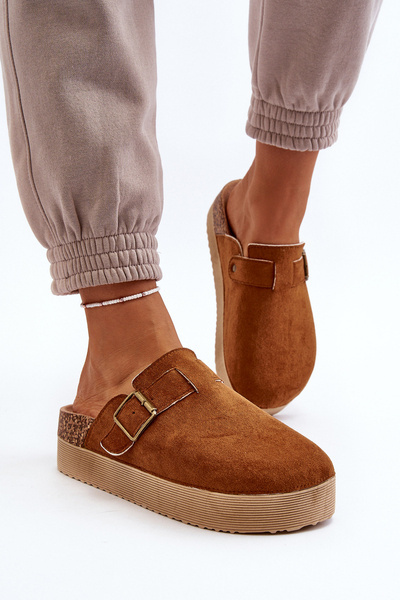 Damen Plateau Clogs Camel Jorffia