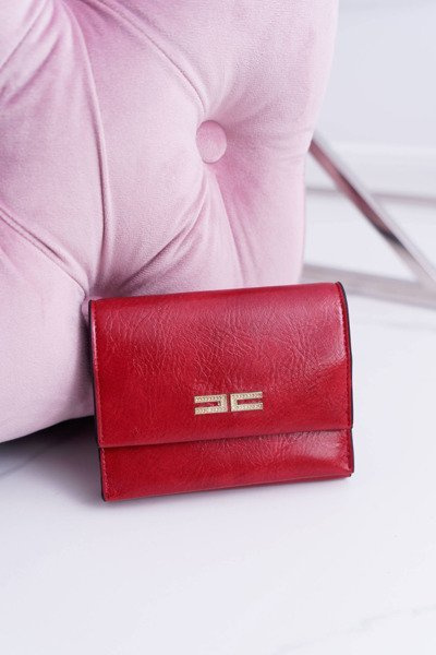 Portofelul doamnelor clasice mici roșu pe magnet