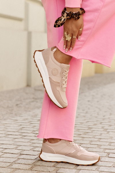 Damen Sneakers Auf Plattform Big Star RR274489 Hi-Poly System Rosa