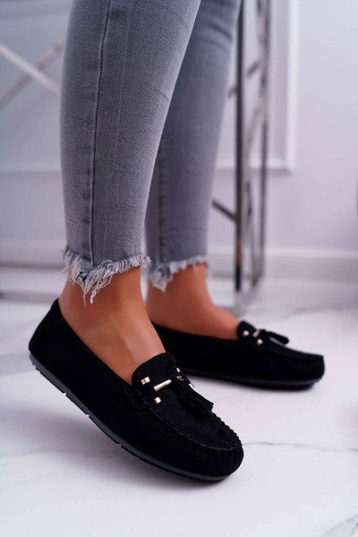 Women's Bequeme Mokassins Schwarz Sellar