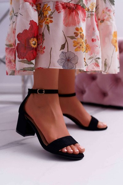 Damen Stiletto Sandalen Schwarz Zephira